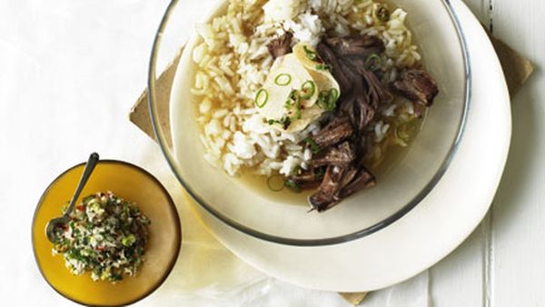 Korean-style oxtail broth