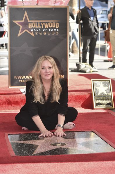 Christina Applegate receives a star on the Hollywood Walk of Fame in Los Angeles on Monday, Nov. 14, 2022. 
