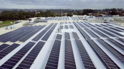 The panels have already slashed Stockland's electricity bills by up to 25 percent. (9NEWS)