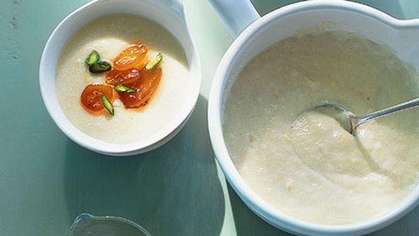 Semolina porridge with candied cumquats