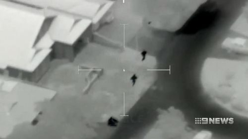 The police helicopter tracked the boys to Palmyra. (9NEWS)