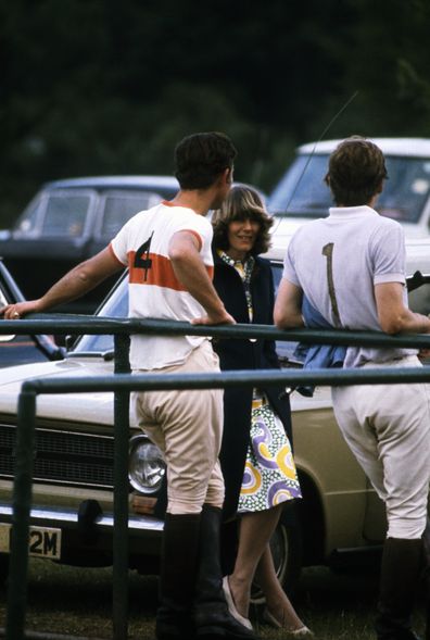 Prince Charles chats to Camilla Parker-Bowles at a polo match. 