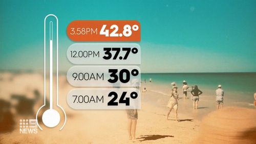 Perth recorded its hottest Christmas Day on record. 