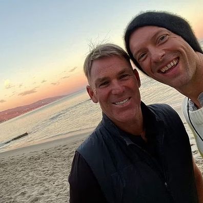 Shane Warne and Chris Martin