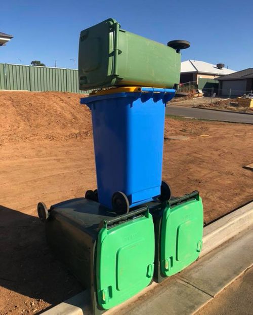 Residents have told 9NEWS they're shocked at how long the bins have been left on the streets (FACEBOOK)