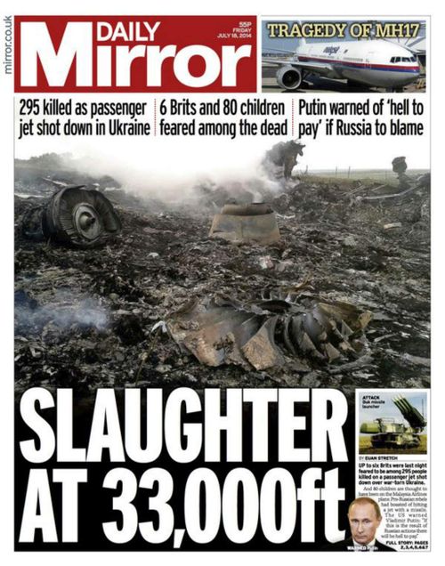 Daily Mirror: Slaughter at 33,000ft