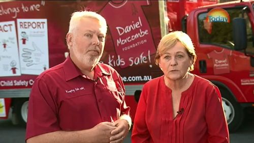 Bruce and Denise Morcombe launched the Amego App ahead of Child Protection Week. (9NEWS)