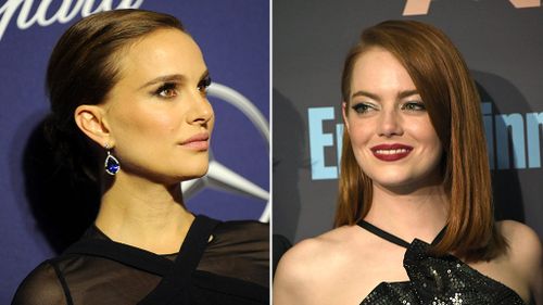 Natalie Portman and Emma Stone are in the running to take out the Best Lead Actress award for their parts in Jackie and La La Land respectively. (AFP)