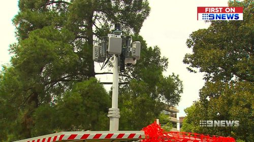 The sensors are monitoring traffic at Grenfell and Pulteney Streets. (9NEWS)