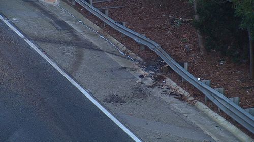 The dramatic crash unfolded overnight in Stirling. (9NEWS)