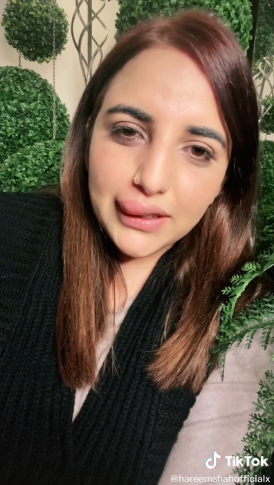 TikToker Hareem Shah reveals she was forced to leave her lip filler appointment halfway through.