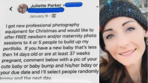 A woman has been arrested over an alleged Facebook plot to kidnap a baby.