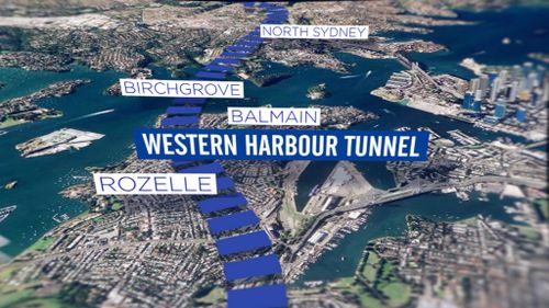 The Western Harbour Tunnel will link WestConnex with the Warringah Freeway (9NEWS)