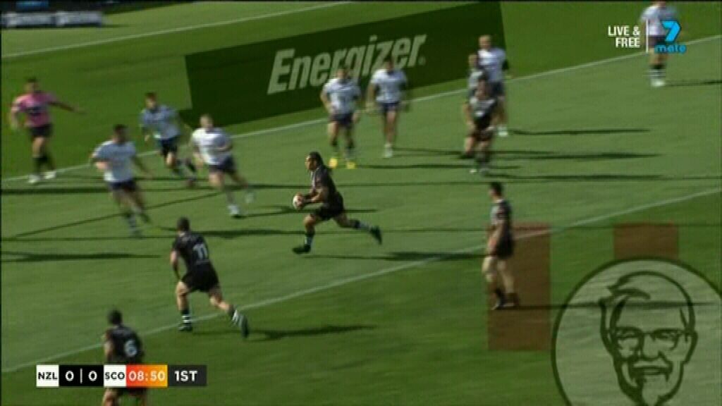 Bromwich grabs the first try for the Kiwis