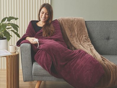 Aldi's Heated Throw Blanket for $34.99. 