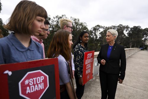 Newly appointed MP Kerryn Phelps greeted the students who had travelled from across the country today.