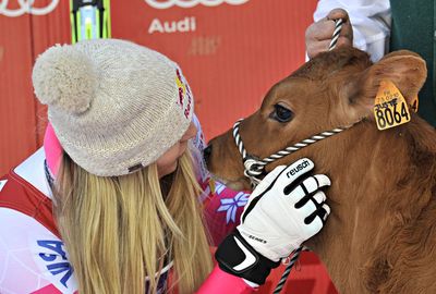 "Well, I picked (Olympe) over the $5,000 pot because she was really cute," Vonn said. (Getty)
