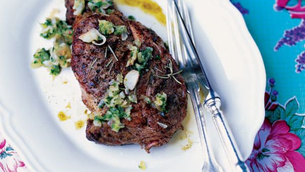 Guadeloupe-style pan-fried entrecôte steaks