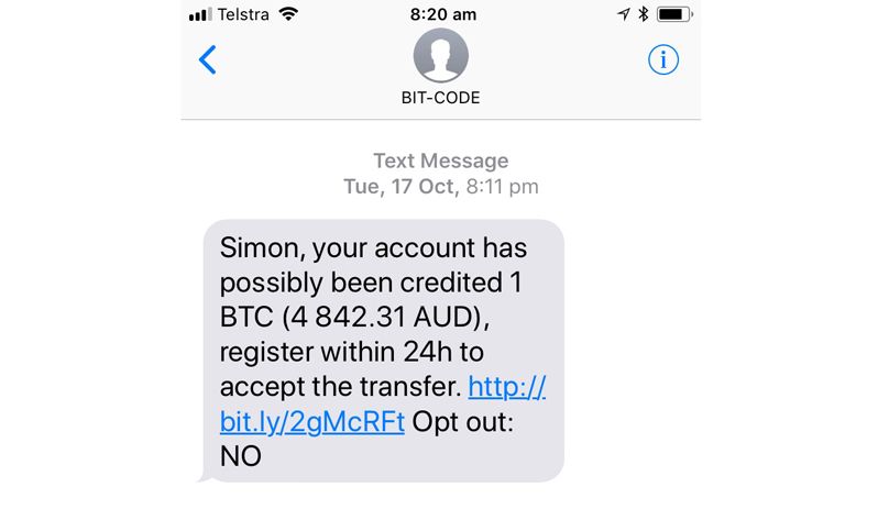 Bitcoin Scam Text Message How Hackers Are Hijacking Your Phone For - 