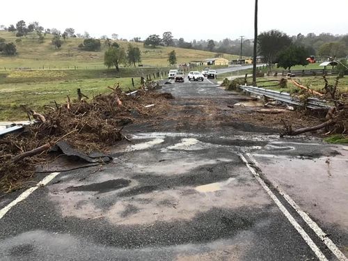 Knopke Bridge on Summerholm Rd is currently closed due to impacts from yesterday's storm, Lockyer Valley Regional Council advised