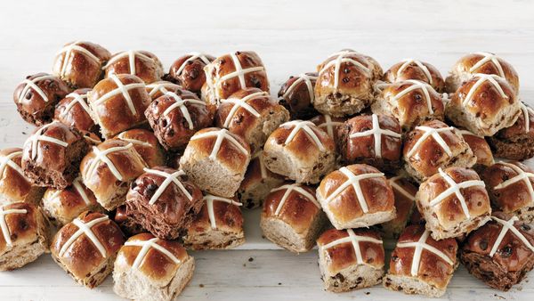 Hot cross buns are available in Coles stores today.