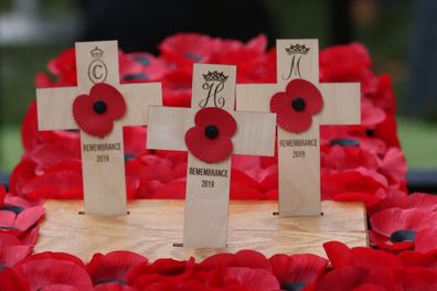 Crosses laid by the Duke and Duchess of Sussex