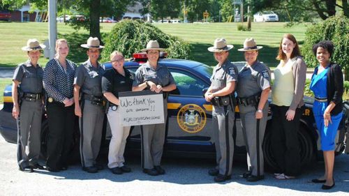 Members from the New York State Police. (Twitter)