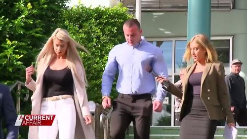 A Current Affair tracked down the couple outside Gosford Court last year. Picture: ACAA Current Affair tracked down the couple outside Gosford Court last year. Picture: ACA