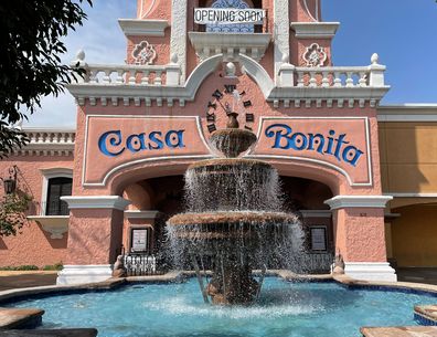 The front of Casa Bonita restaurant, Colorado