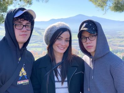 Dayanara Torres and her sons Cristian and Ryan.