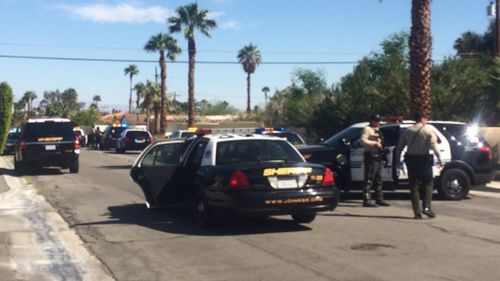 Three officers have reportedly been shot in Palm Springs, California. (Twitter/ Brett Kelman)