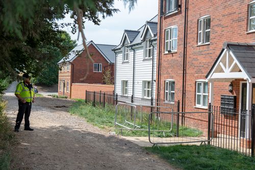 Police have cordoned off the couple's home in Amesbury. Picture: AAP