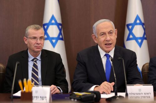 Yariv Levin, left, will step in for the Prime Minister while he is incapacitated.