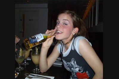 Hermione Granger she ain't. In 2006, pictures of the previously wholesome 15-year-old drinking a beer surfaced online. But in November 2010, the 20-year-old said she avoided drinking during her first year studying at Brown University in the US to respect the over-21s laws.