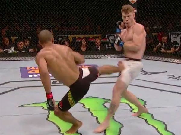 UFC fighter floored by blow to his manhood