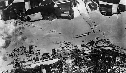 An aerial reconnaissance photo showing flooding in Germany's Ruhr Valley after the raid. (Photo: RAF).