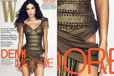 Demi Moore lost her left hip on the cover of <i>W</i> magazine in 2009.