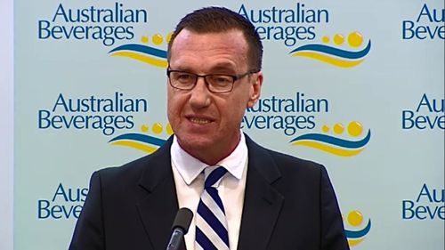 Australian Beverages CEO Geoff Parker said the industry supported healthy lifestyles. (9NEWS)