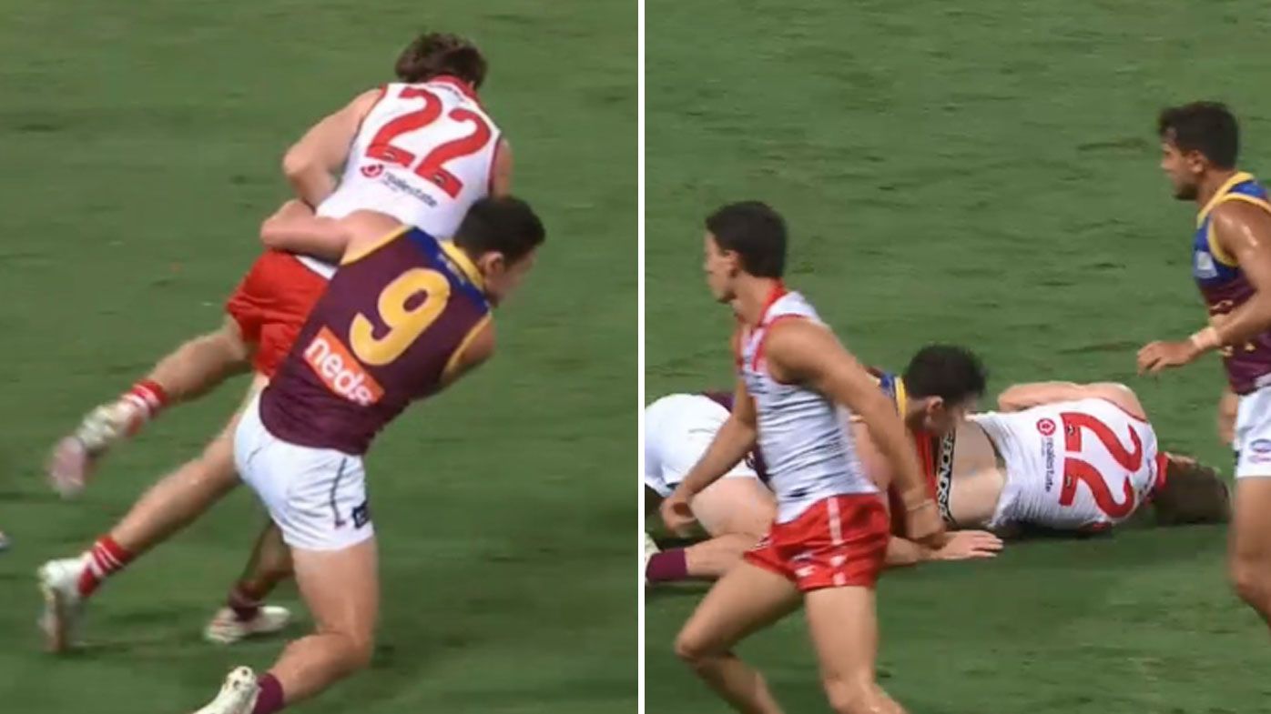 Brownlow favourite Lachie Neale facing nervous wait after dangerous tackle in win over Swans