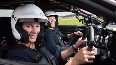 Zara and Mike Tindall on 'Top Gear', 2019