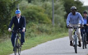Boris Johnson criticised over bike ride 11 kilometres from home amid soaring virus cases
