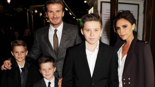 Victoria Beckham with her family. (Getty)