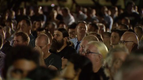 Around 6000 people attended Darwin's Anzac Day dawn service this morning. Picture: 9NEWS.