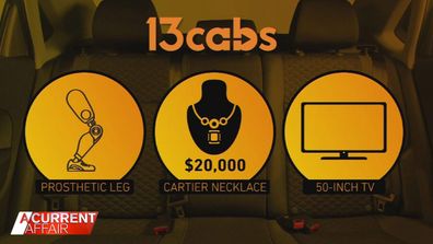 According to 13Cabs, the most unusual items left behind include a prosthetic leg, a $20,000 Cartier necklace and even a brand new 50-inch TV.