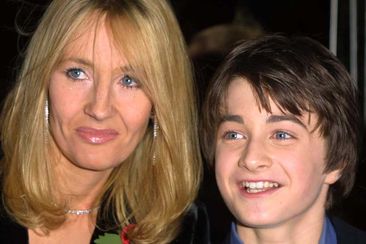 J.K. Rowling and Daniel Radcliffe.