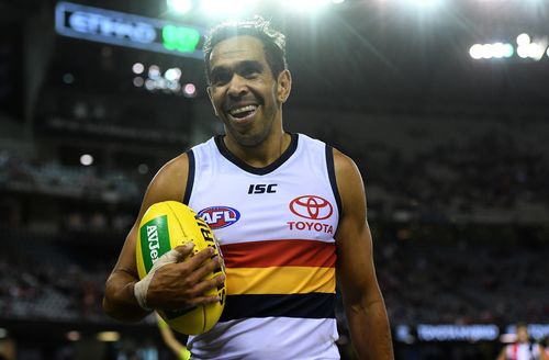 Eddie Betts during the match between the St Kilda Saints and the Adelaide Crows at Etihad Stadium yesterday. (AAP_