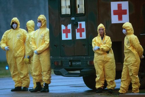 Brazilian authorities get ready for the arrival of two flights chartered by Brazilian government to bring 34 Brazilian nationals along with their relatives from the Coronavirus outbreak centre of Chinese city Wuhan, to a military base airport in Anapolis, Brazil.