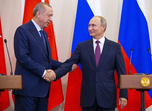 Russia's Vladimir Putin and Turkey's Recep Tayyip Erdogan agreed to set up the buffer zone after a three-hour meeting.