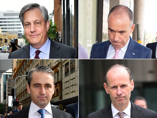 Westpac CEO Brian Hartzer (top left), National Australia Bank CEO Andrew Thorburn (top right), Commonwealth Bank CEO Matt Comyn (bottom left) and ANZ CEO Shayne Elliott (bottom right) have all given evidence to the Royal Commission into banking misconduct this year.