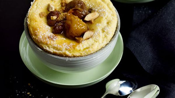 Baked ricotta with amaretti crumble